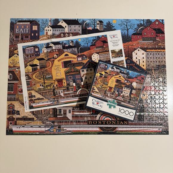100% COMP. BUFFALO CHARLES WYSOCKI 1000 PIECE PUZZLE-THE BOSTONIAN - Picture 1 of 7
